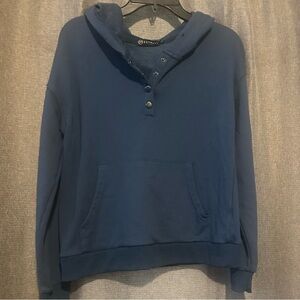 Elegant Blue Cowl Neck Sweater